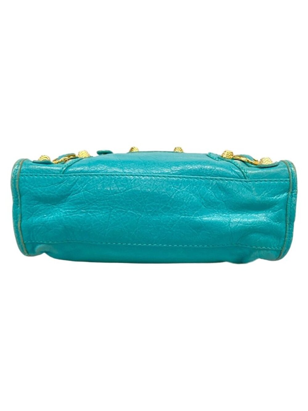 Balenciaga Handbag the Giant Mini City Blue Green Leather - Picture 5 of 15